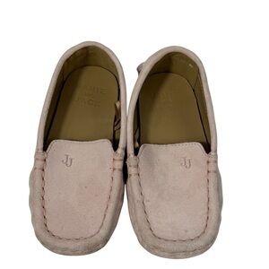 Janie and Jack pink suede driving moccasins 24 JJ Easter 1 size 7